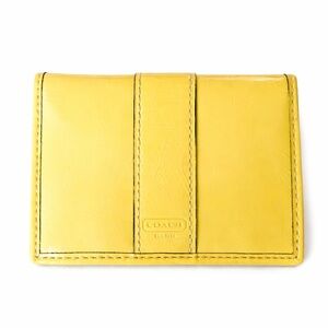 Coach Patent Leather Card Holder – Canary Yellow